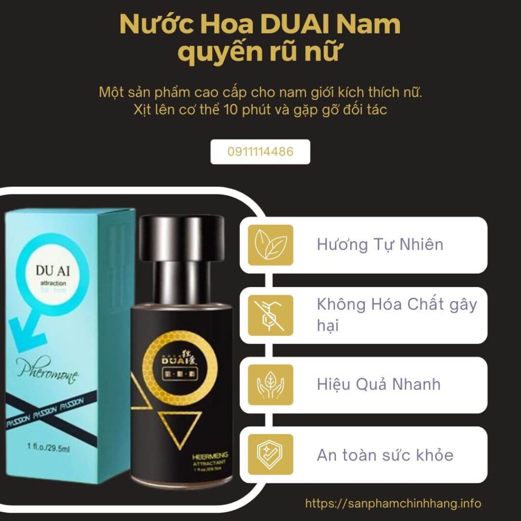 Nước hoa Duai Nam kích thích Nữ chính hãng